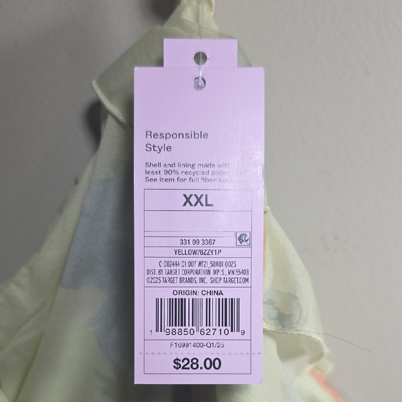 Wild Fable Yellow Floral Tiered Dress - Picture 6 of 8